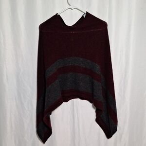 Celeste Purple and Gray Knit Poncho Shrug